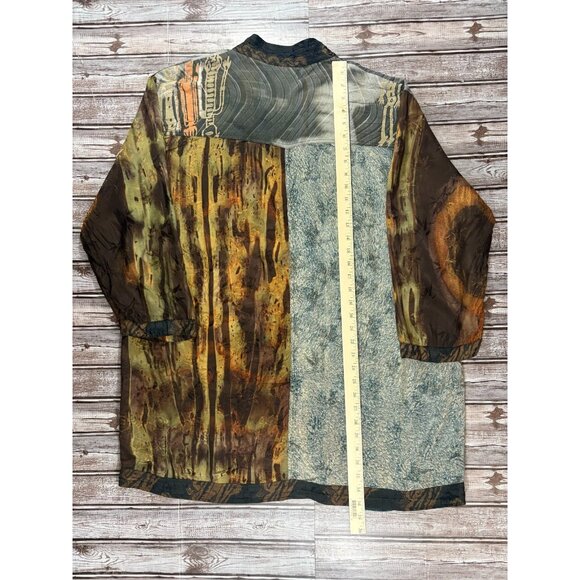 Kusnadi New York Rayon graphic print Kimono cardigan One Size colo multicolor - Picture 5 of 5